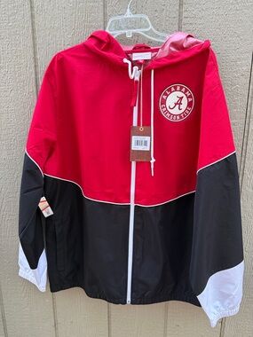 Alabama Crimson Tide Red & Black Hooded Windbreaker XL